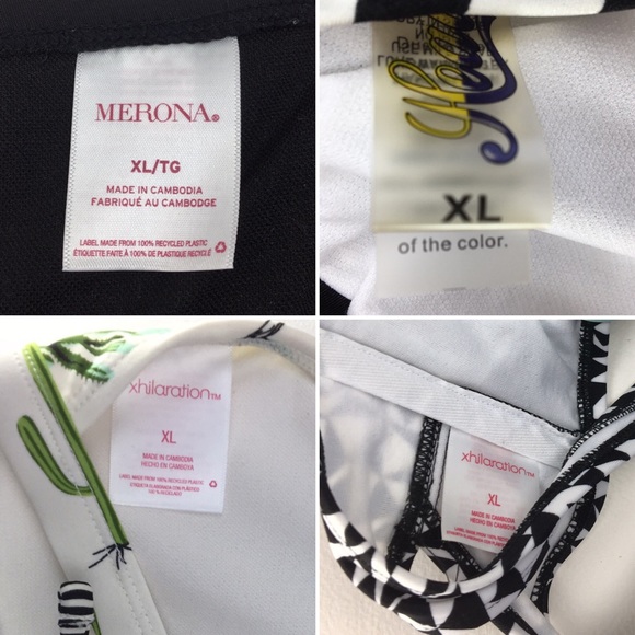 Xhilaration swim XL bikini hi waist with 3 tops - Picture 7 of 8